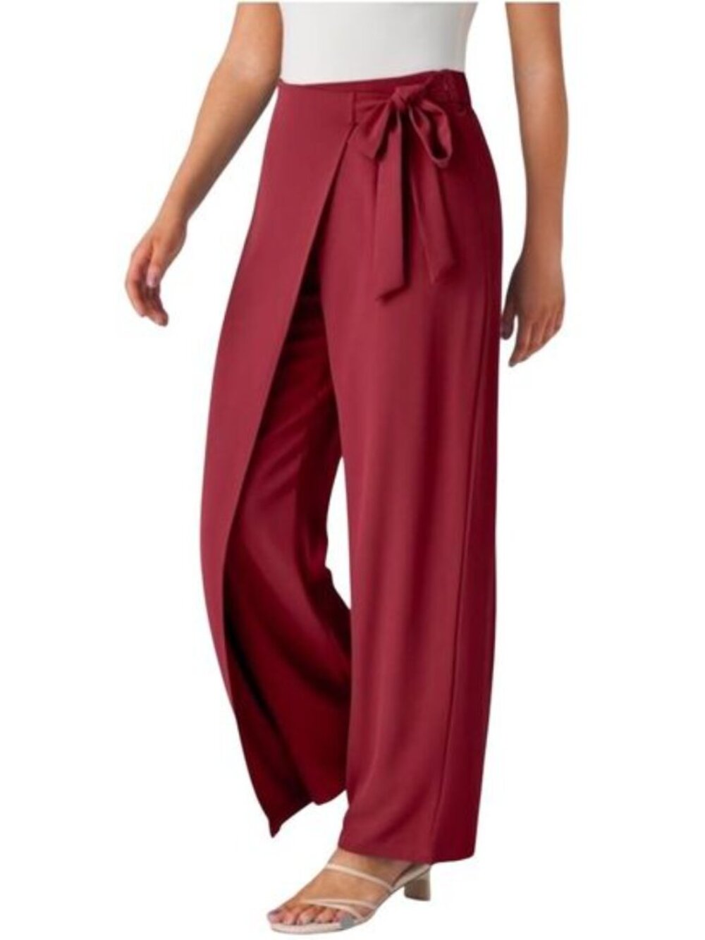 NWT Halara Flex High Waisted Tie Side Wide Leg Pants Trousers Large Regular luxe